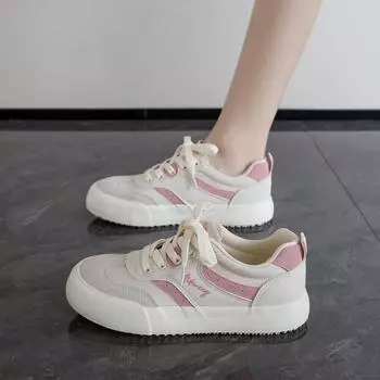 CRLAYDK Designer Women s Lace Up Walking Sneakers Low Top Casual Fashion Ladies Shoes Comfortable White Sports Tennis for Girls 35