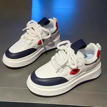 CRLAYDK дизайнерские женские модные кроссовки удобные на платформе со шнуровкой для ходьбы повседневные скейтборд кожаные теннисные туфли для студентов 35