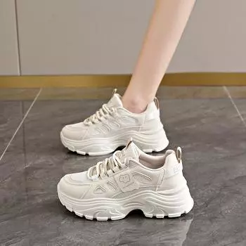 CRLAYDK модные массивные кроссовки для женщин на платформе с сеткой повседневные туфли для папы со шнуровкой удобные для ходьбы на танкетке спортивные рабочие теннисные туфли 35