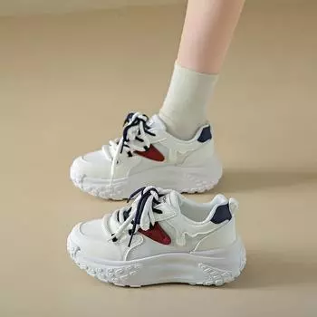 CRLAYDK Summer 2024 Chunky Sneakers for Women Platforn Tennis Fashion Dad Mesh Breathable Casual Wedge Lace Up Walking Shoes 35