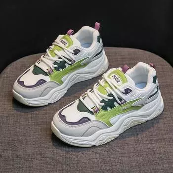 CRLAYDK Women s 2024 New In Fashion Sneakers Platform Dad Casual Classic Mesh Walking Shoes Comfortable Lace Up Travel Tennis 35