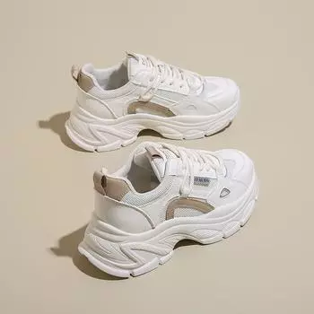 CRLAYDK Women s Platform Chunky Fashion Sneakers Mesh Walking Lace Up Dad Shoes Workout Sport Work Casual Tennis for Ladies 35