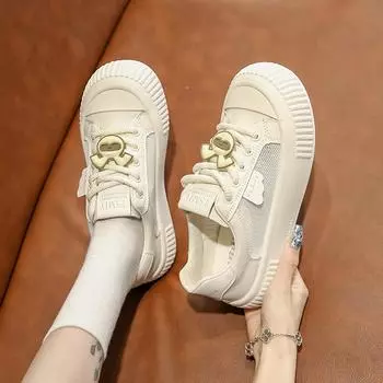 CRLAYDK женские скейт-модные кроссовки сетчатые 2024 летние теннисные туфли на шнуровке удобные прогулочные спортивные повседневные женские туфли на плоской подошве 35