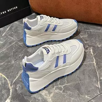 CRLAYDK женские кроссовки на платформе с толстыми краями, сетчатые, модные летние туфли, повседневные, со шнуровкой, увеличивающие рост, для ходьбы, тенниса для девочек 35