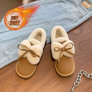 CRLAYDK зимние женские мокасины замшевые сохраняющие тепло искусственные туфли с меховой подкладкой мокасины для дома и отдыха женские домашние ботинки 35