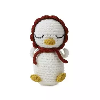 Crochet Penguin Cute Keychain Fiber Cotton Filling Children Home Decor Gift Doll White Penguin