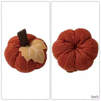 Crochet Pumpkins Decoration Decorative Knitted Pumpkin Ornament Reusable Maple Leaves Pumpkin Pendant for Halloween Thanksgiving оранжевый
