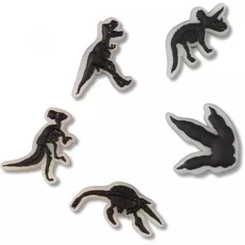 Crocs 10011588 Jibbitz Glow In Dark dIno 5 Pack 5 pack