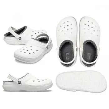 Crocs 203591 10m Classic Line Clogs white/light gray/M8W10(265mm)