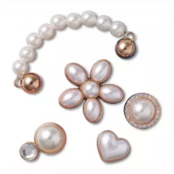 Crocs 5 Pearls Gibbitz Set Of 5 10013133 FREE