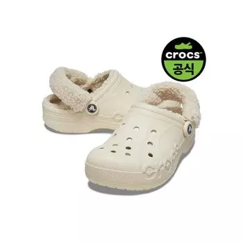 Crocs Adult Baya Lined Fuzz Strap Clog Wwt WINTER WHITEZ11SM4W6230