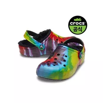 Crocs Adult Baya Lined Tiedye Graphic Clog Mub MULTIBLACKZ988M4W6230