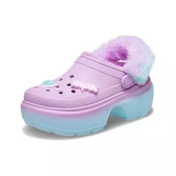Crocs Aespa x Stomp Lined Clog Heaven and Earth унисекс кроссовки фиолетовые многоцветные 208688-90H 42-43