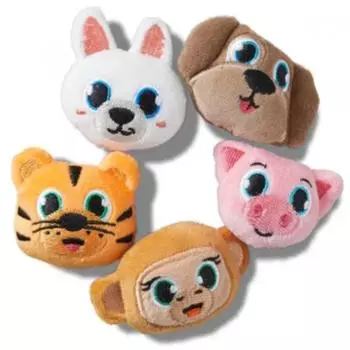 Crocs Animal Fuzz Gibbitz Set Of 5 10013953 FREE