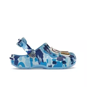 Crocs BAPE x Classic Clog Kids ABC Camo - синие детские кроссовки 210285-4TB 33-34