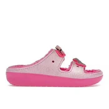 Crocs Мужские кроссовки Barbie x Classic Cozzzy Sandal Electric Pink 208883-6QQ 37-38