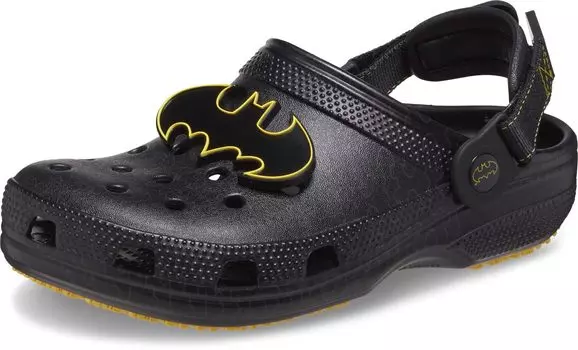 Crocs Batman Регулируемые SR Клоги 23см Сандалии, Черные, чёрный