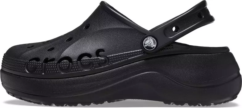 Crocs Baya Platform Clog 23 см Женские сандалии, Черные, чёрный
