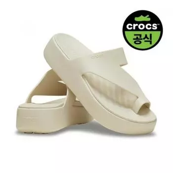 CrocS Bori CrocS Shoes CrocS Official Women S Getaway Platform Toe Loop Sa SANDSTONE(Z0LH)/W6(230)