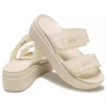 Crocs Brooklyn Buckle Frosted Low Wedge 210980 0lh W5(220)