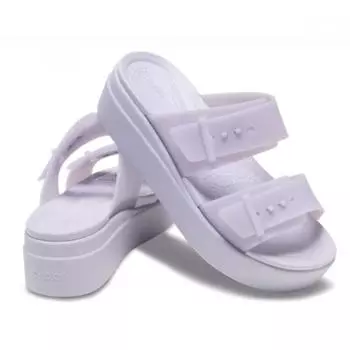 Crocs Brooklyn Buckle Frosted Raw Wedge 210980 5br W5(220)