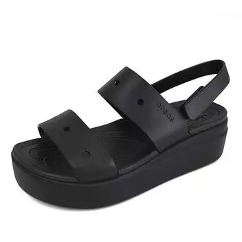 Crocs Brooklyn Foryou женские босоножки на толстом каблуке и танкетке, черные 210676 001 210676001:210mm(W4)