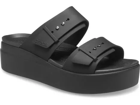 Crocs Brooklyn Сандалии Низкий Каблук Черные 23см Женские Женские чёрный