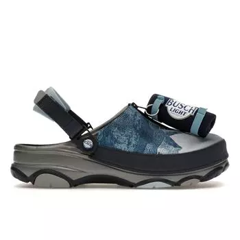 Crocs Busch Light x All-Terrain Clog унисекс кроссовки сине-серые 208595-90H 37-38