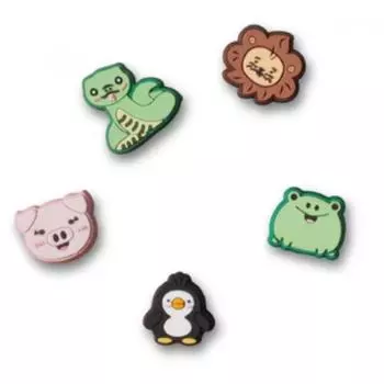 Crocs Cartoon Animal Friends Zibbitz Set Of 5 10014842 FREE