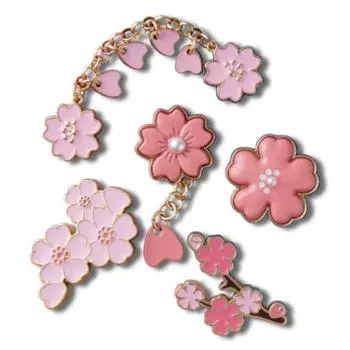 Crocs Cherry Blossom Gibbitz Set Of 5 10012962 FREE