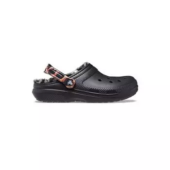 Crocs Classic Animal Fur Clog Sandals Black Cr207842 BLACK040