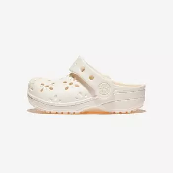[Crocs] Classic Floral Cut-Out Clog Toddler, CRS210944, 1010112423, Popular Korean Shoes 140