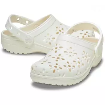 Crocs Classic Floral Cutout Clog Chalk 210927 0wv M4W6(230mm)