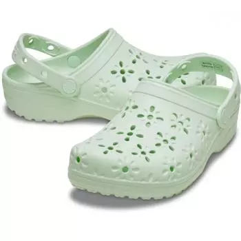 Crocs Classic Floral Cutout Clogs Jade Tint 210927 3yh M4W6(230mm)