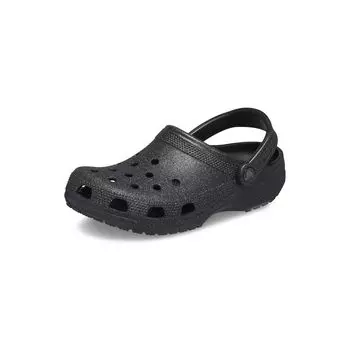 Crocs Classic Glitter Clog 23см Сандалии, Черный, Блестки,