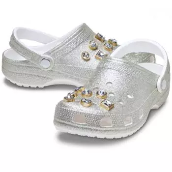 Crocs Classic Glitter Emb Clogs 211392 040 M4W6(230mm)