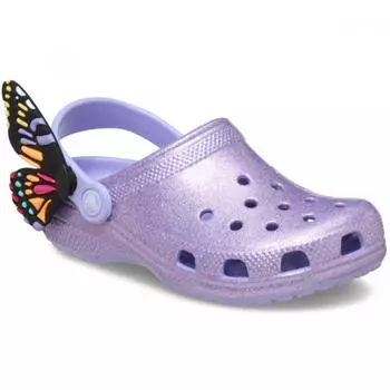Crocs ClassIc I Am Butterfly glItter Clog Toddler C5(120mm)