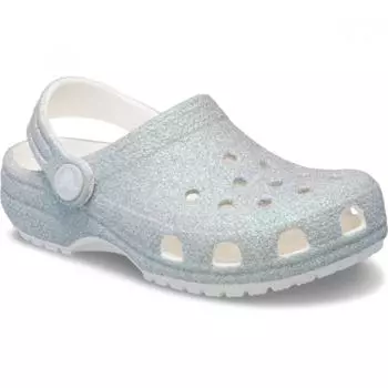 Crocs Classic Iridescent Glitter Clog Kids 210986 100 J1(200mm)