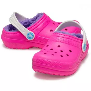 Crocs Classic Lined Clog Toddler Pink Crush Multi 207009 6tx C6(130mm)