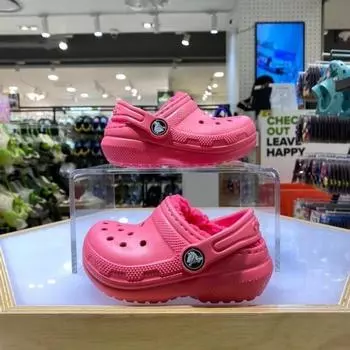 Crocs Classic Lined Kids 207009 6vz Hyper Pink Hyper pink/130