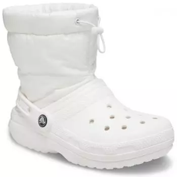 Crocs Classic Lined Neo Puff Boots White M8W10(265)