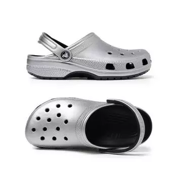 Crocs Classic Metallic Clog Silver 205831 0p1 silver metallic260