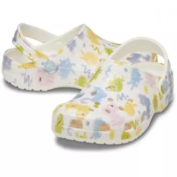 Crocs Classic Pastel Pet Clogs Kids Chalk 210995 0wv J2(210)