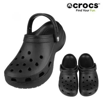 Crocs Classic Platform Clogs Woman 206750 001 Black 206750001220