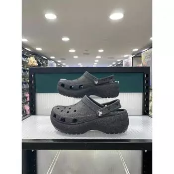 Crocs Classic Platform Glitter 207241 001 Черный black glitter/230