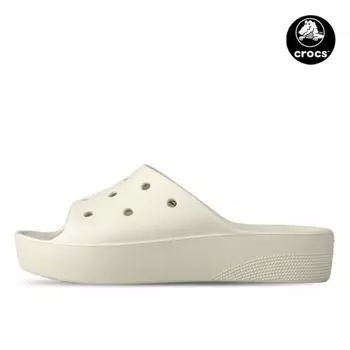 Crocs Classic Platform Slide Женские тапочки на толстом каблуке Сандалии Bone 208180 2y2 2081802Y2/M6/W8250