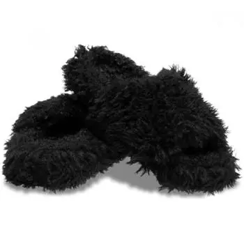 Crocs Classic Shaggy Fur Slides Черный 210912 001 M4W6(230mm)