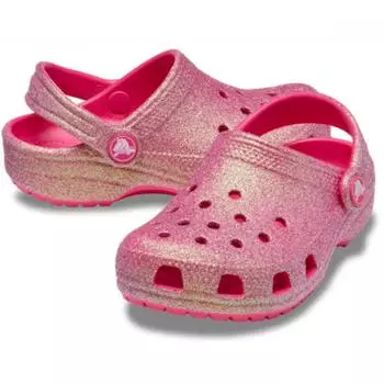 Crocs Classic Toddler Iridescent Glitter Clog 210986 6zq J1(200)