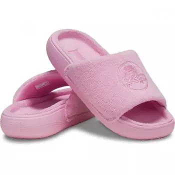 Crocs Classic Towel Slide Pink Tweed 209962 6wy M3W5(220mm)