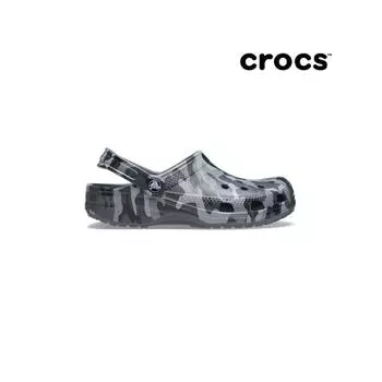 Crocs Common Classic Print Camo Clogs Steel Grey 206454 0ie M4W6230